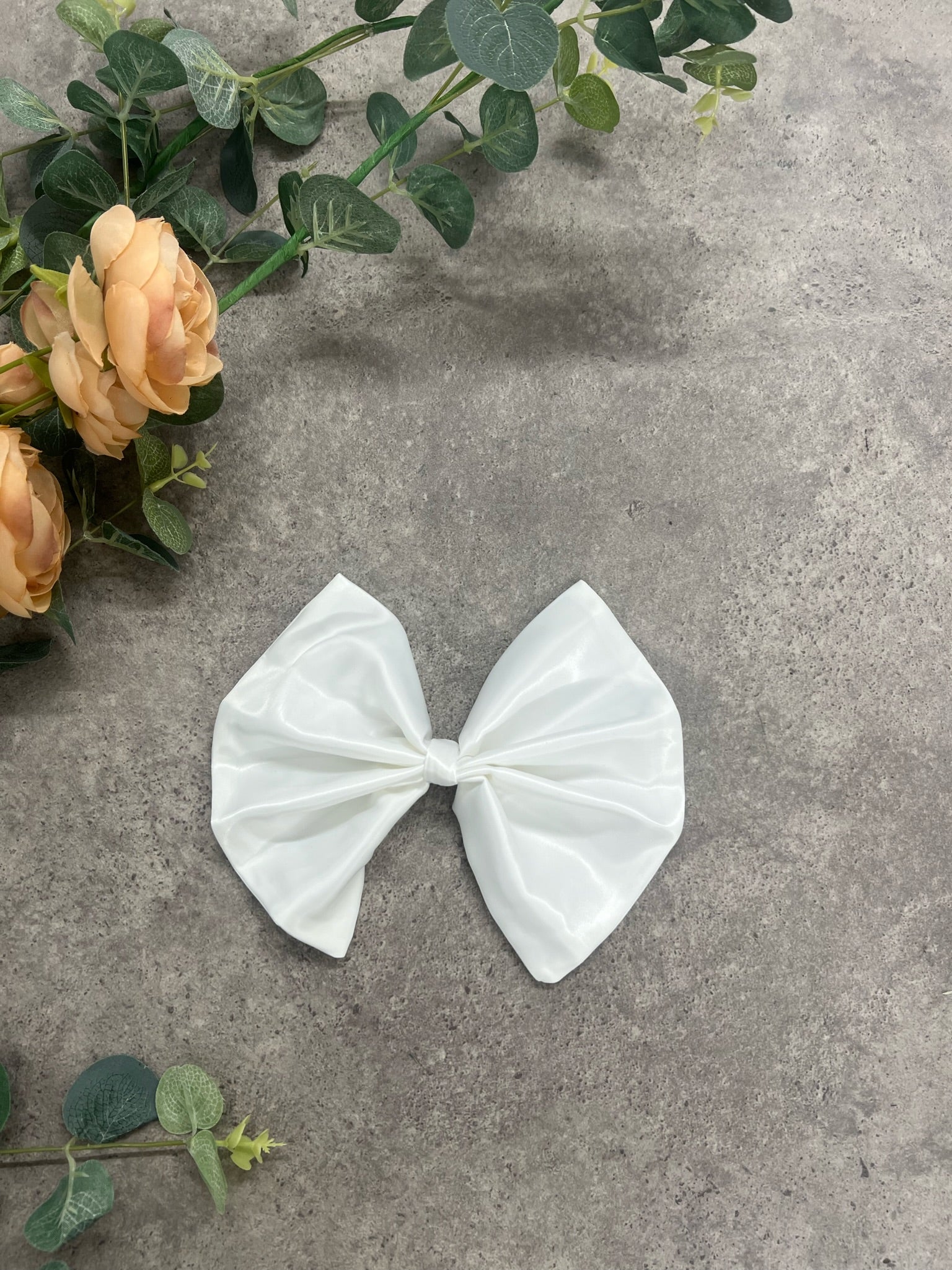 Big Bridal Bow White