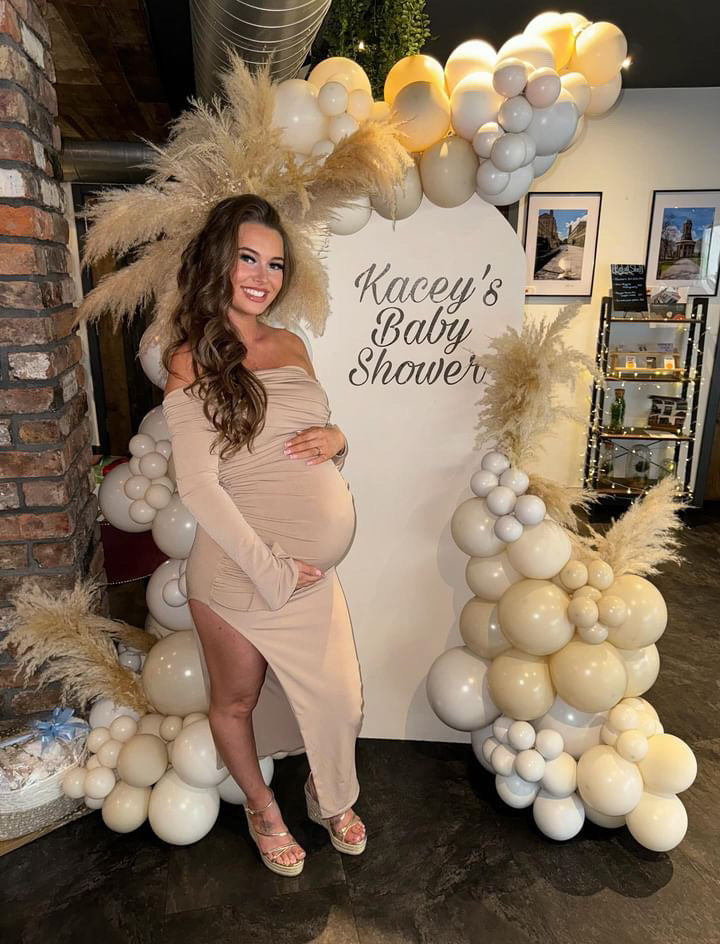 April Two Sleeve Maternity Dress Beige