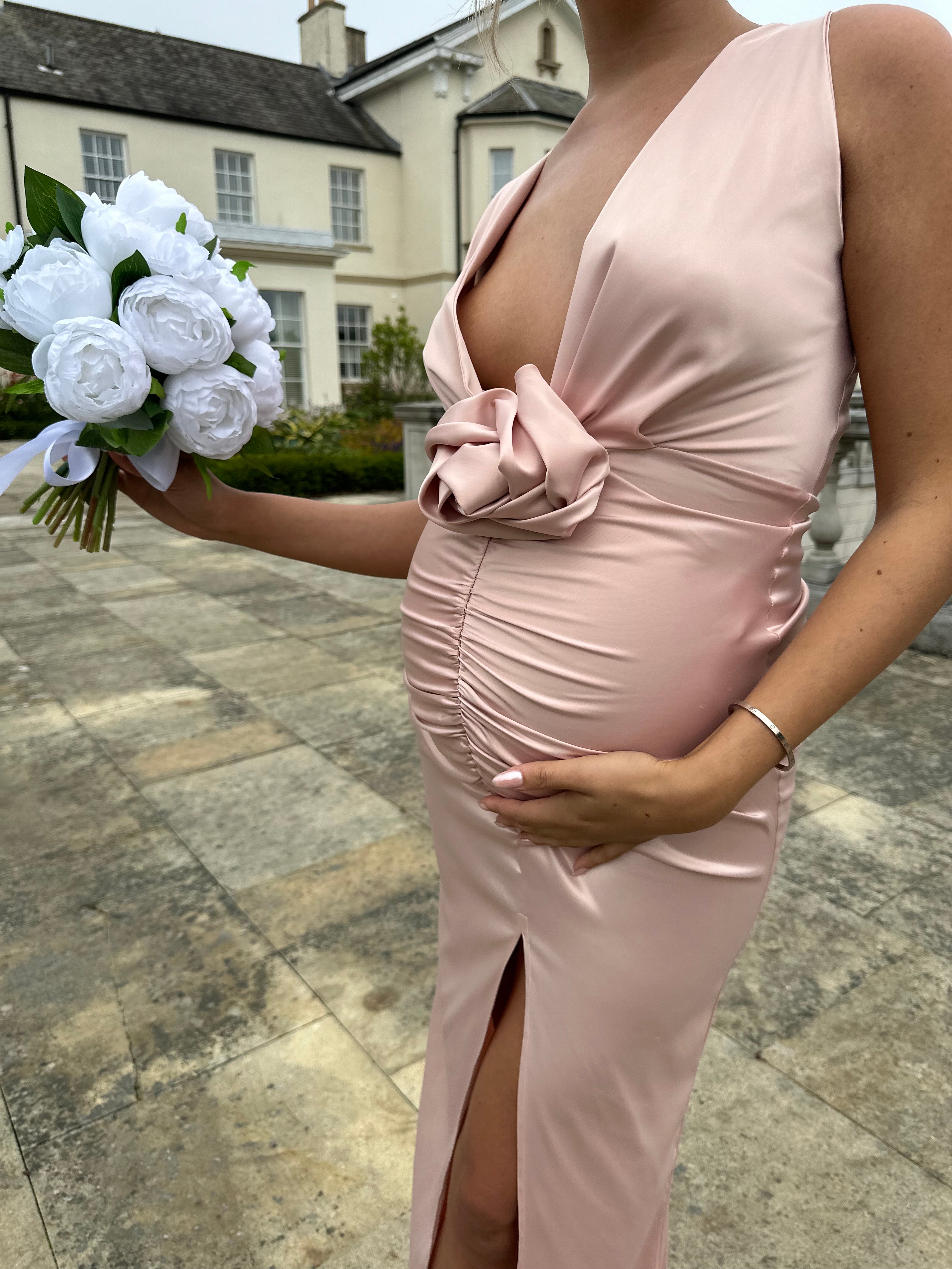 Mykonos Maternity Dress Blush Pink