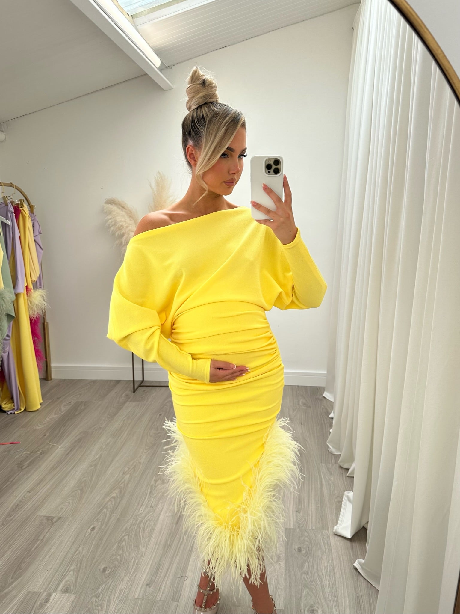 Arella Maternity Dress Yellow
