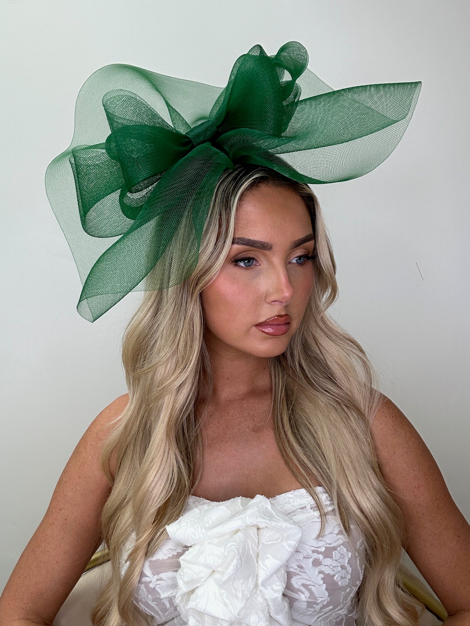 Bow Fascinator Headband Emerald Green