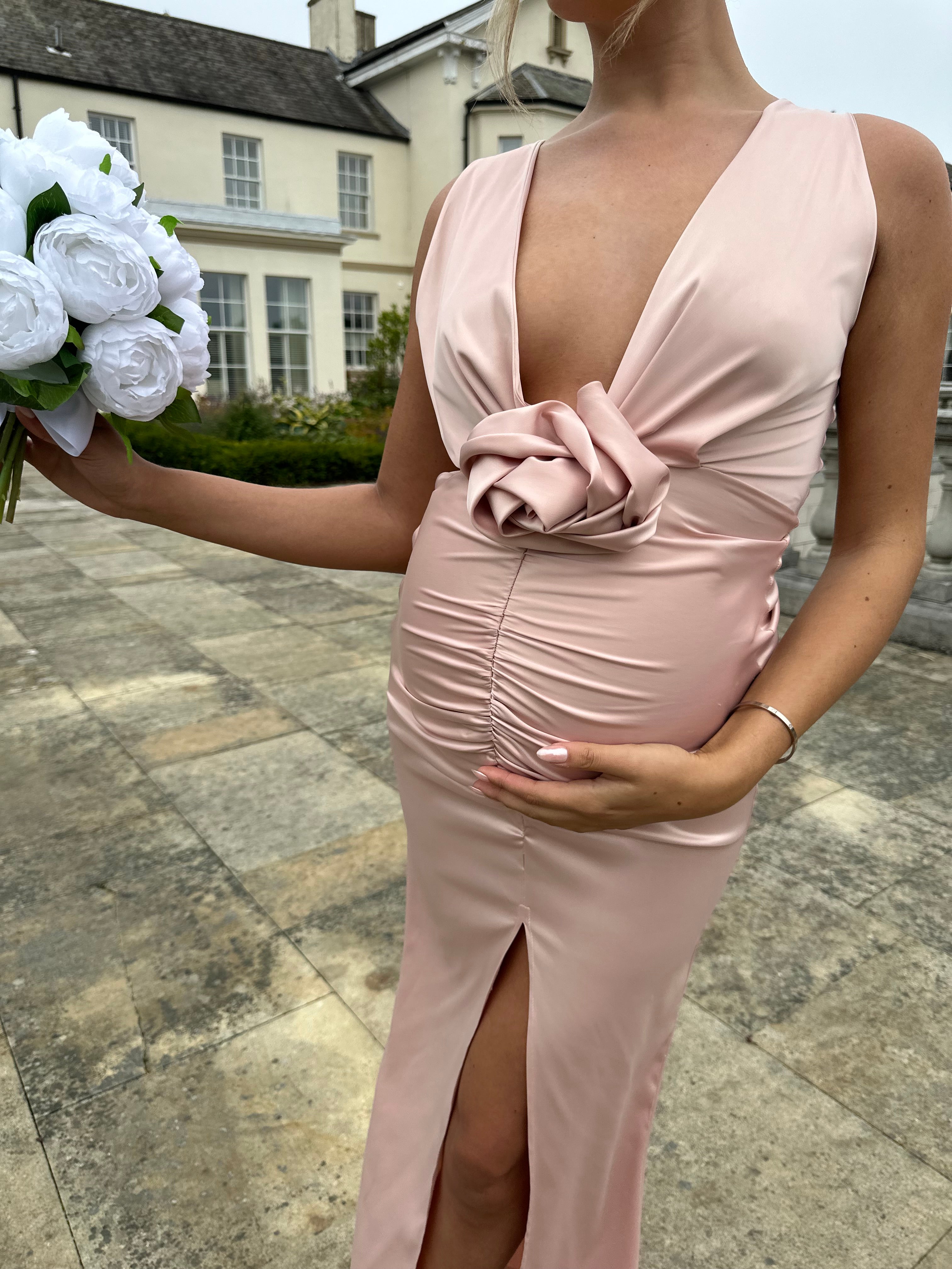 Mykonos Maternity Dress Blush Pink