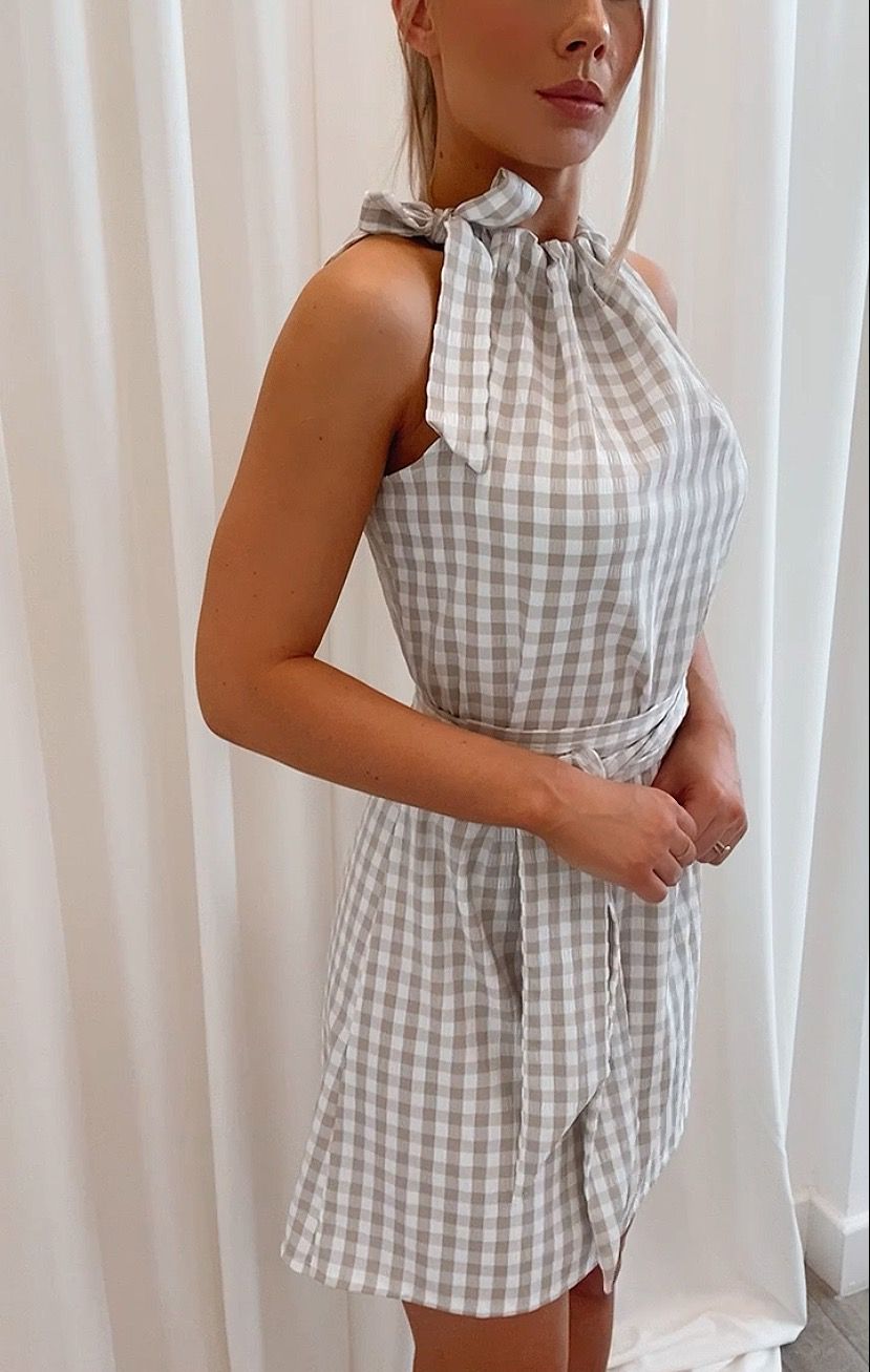 Checkered dress best sale