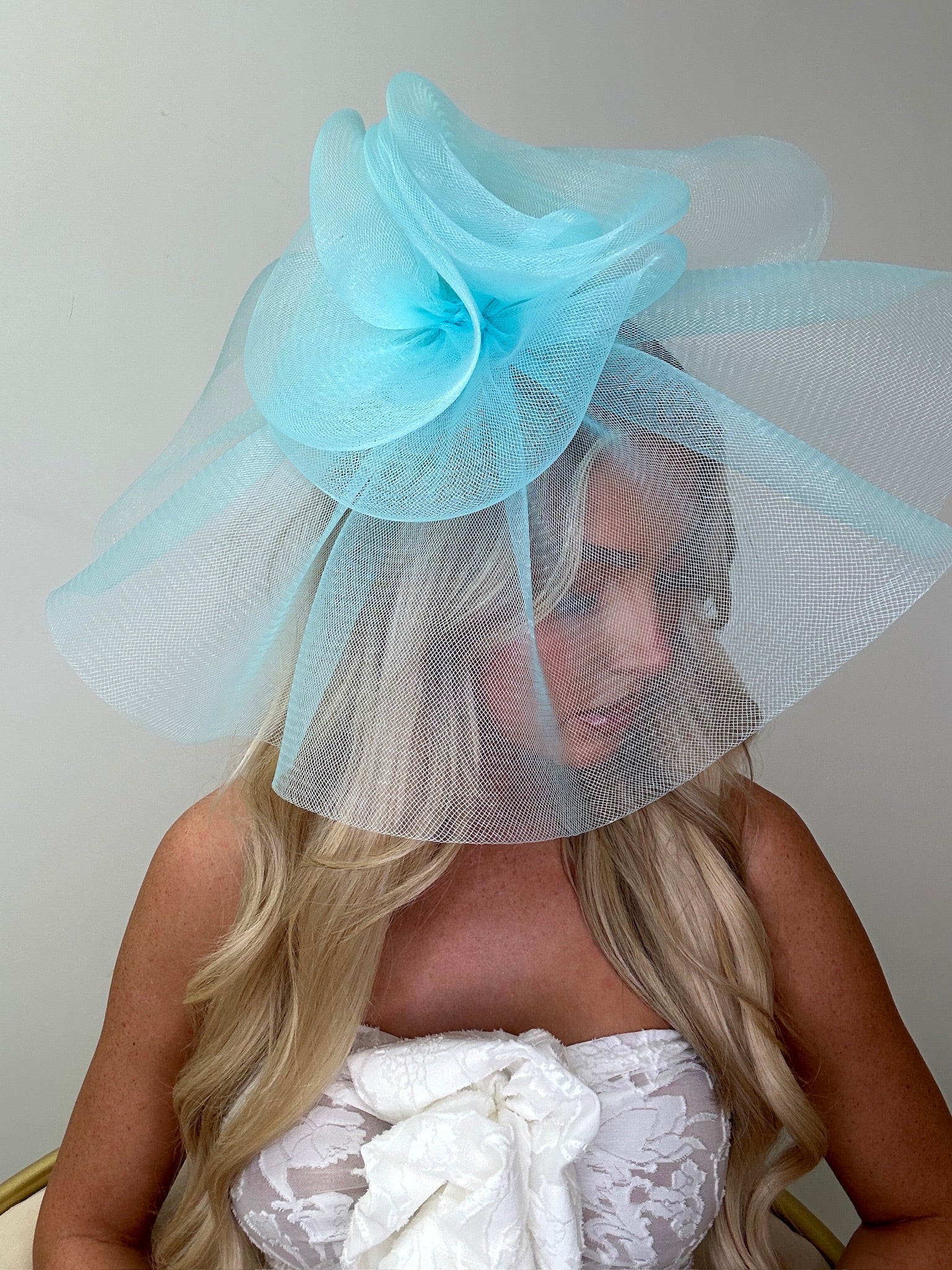 Swirl Fascinator Headband Turquoise