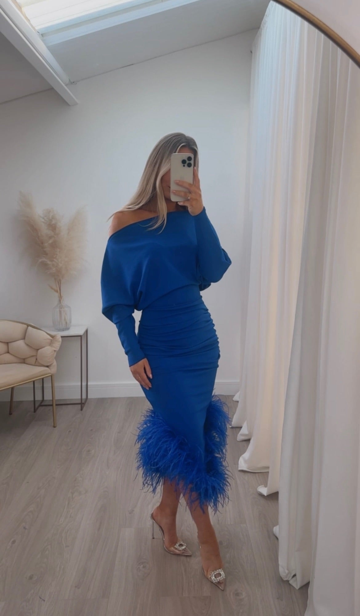 Blue 2025 feather dress