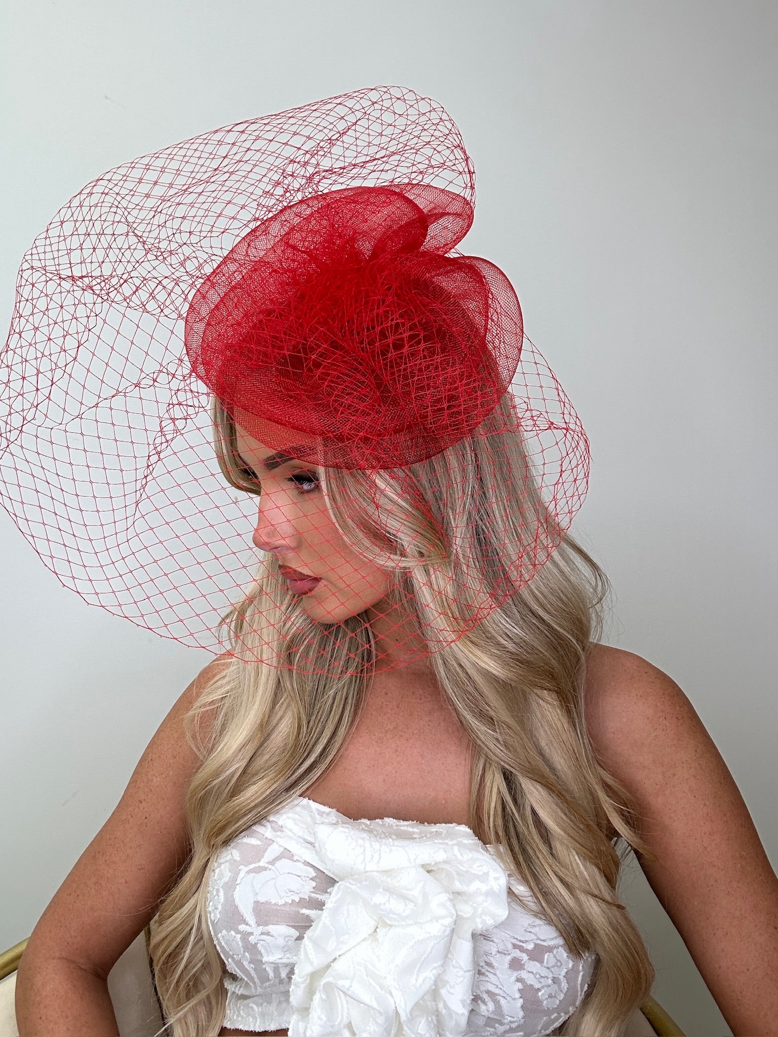 Plate Fascinator Clip Red