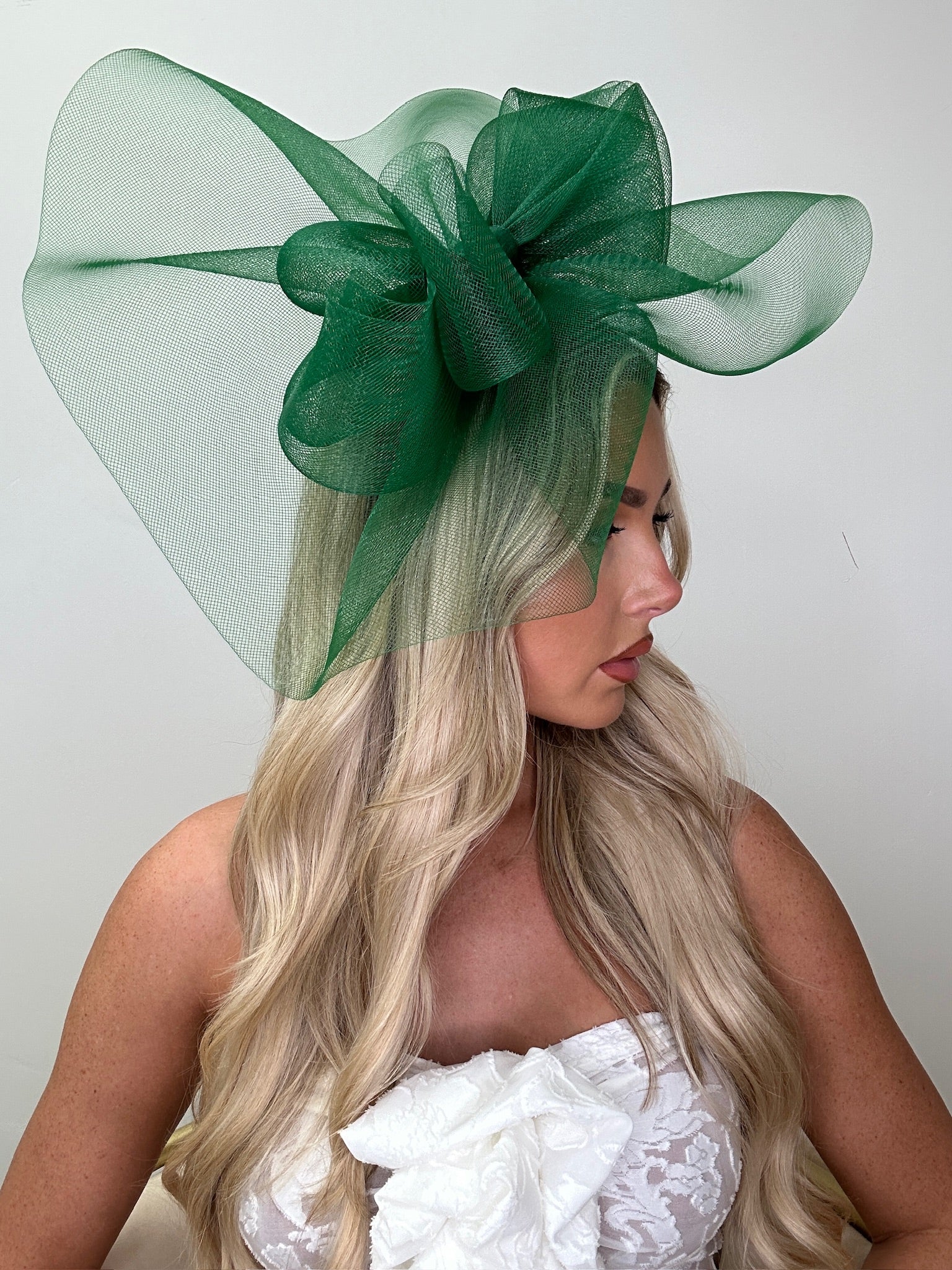 Bow Fascinator Headband Emerald Green