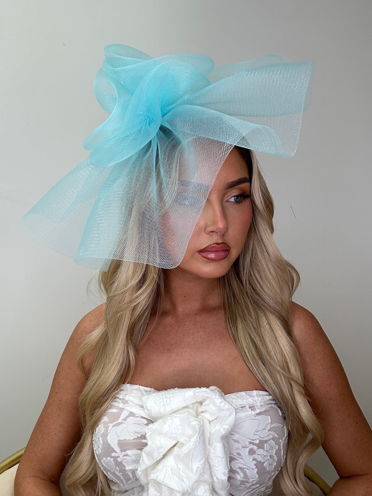 Swirl Fascinator Headband Turquoise