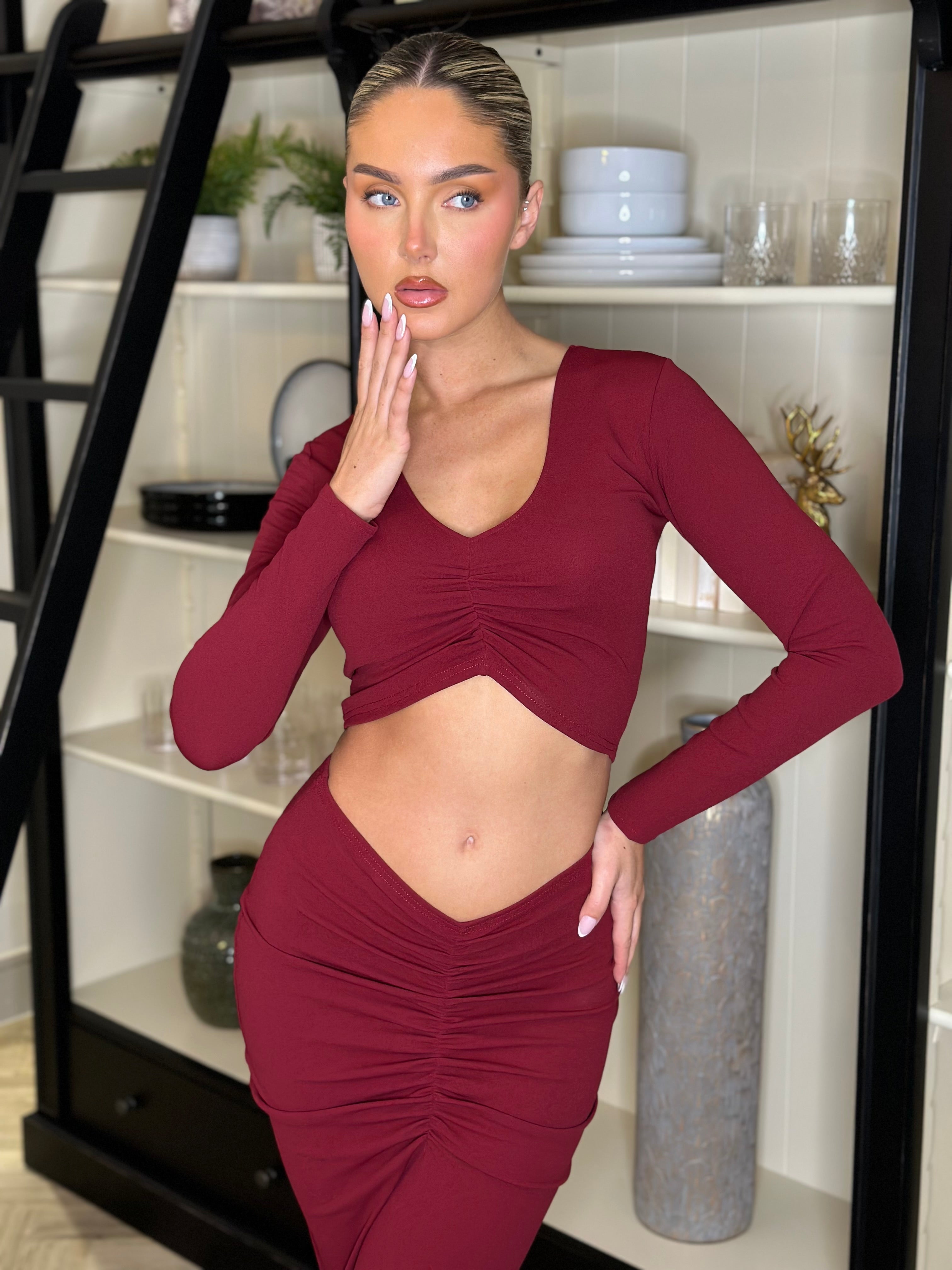 Kandy Two Piece Set Wine