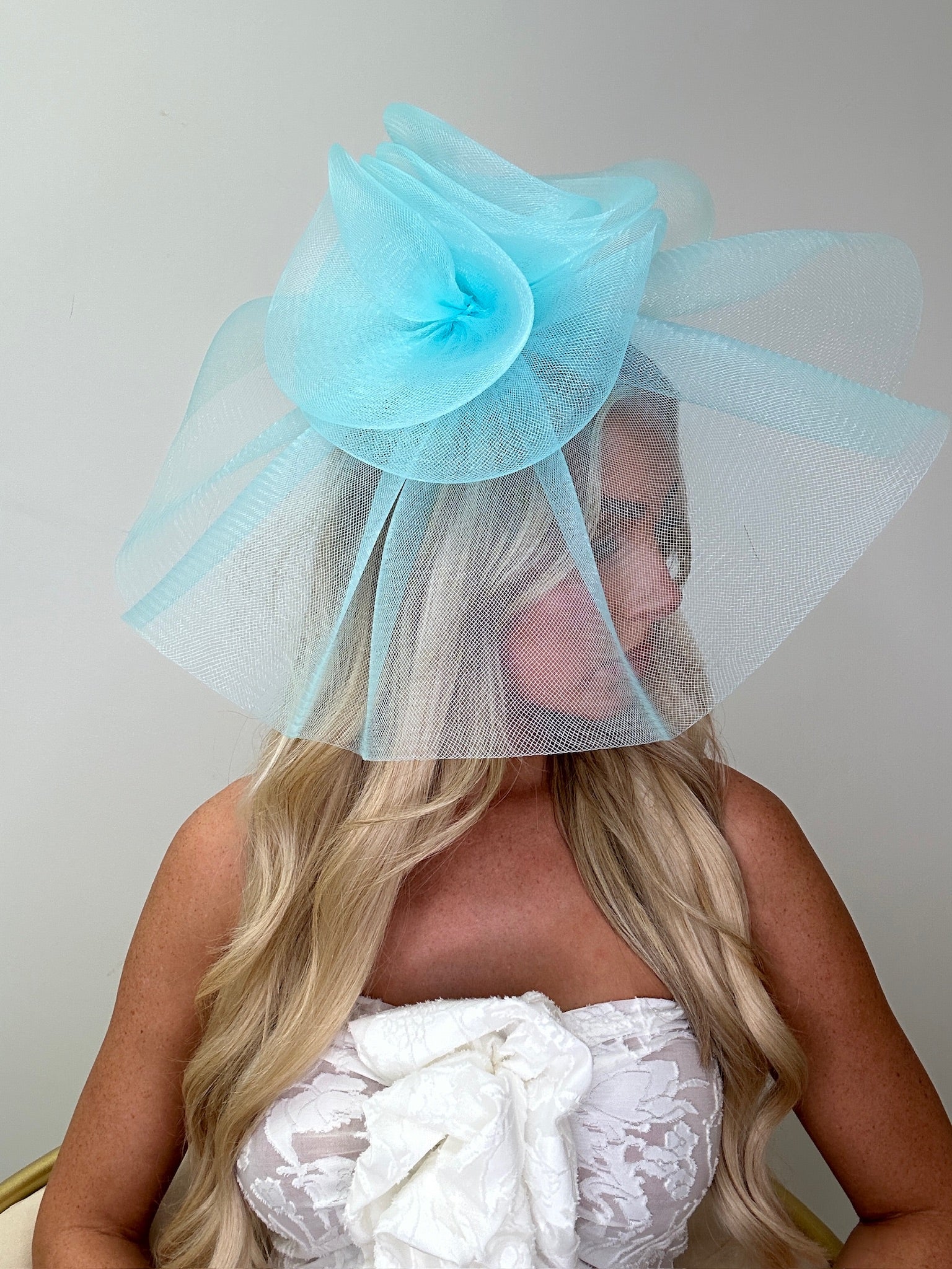 Swirl Fascinator Headband Turquoise