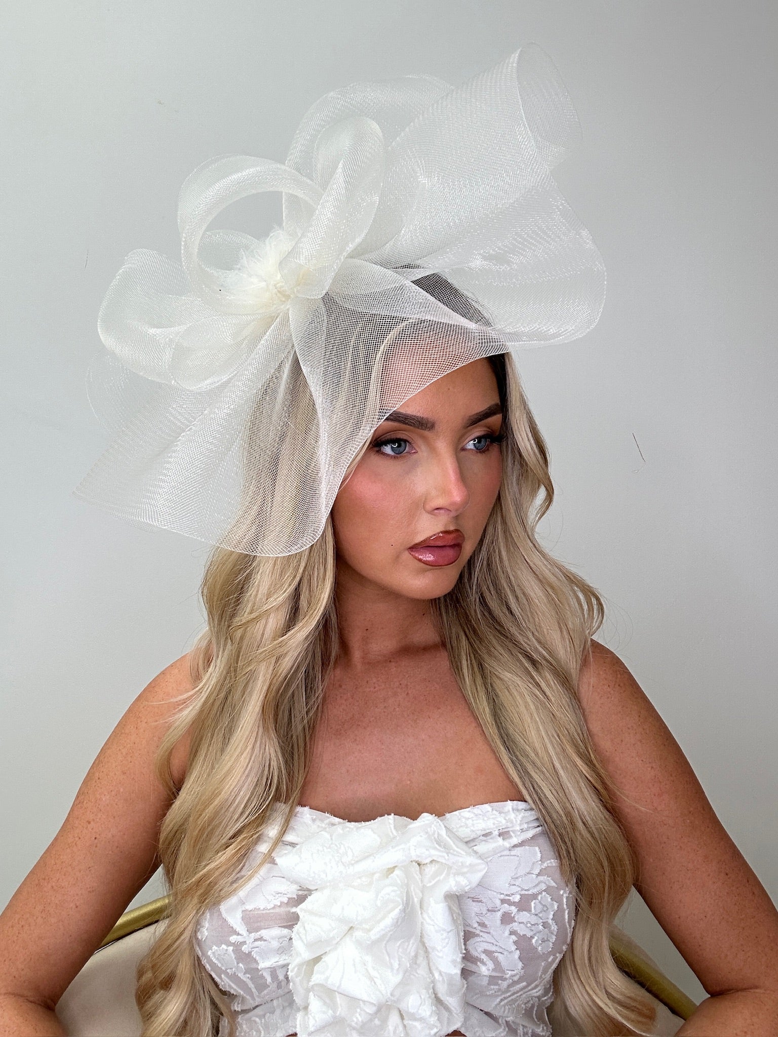 Loop Fascinator Headband Cream