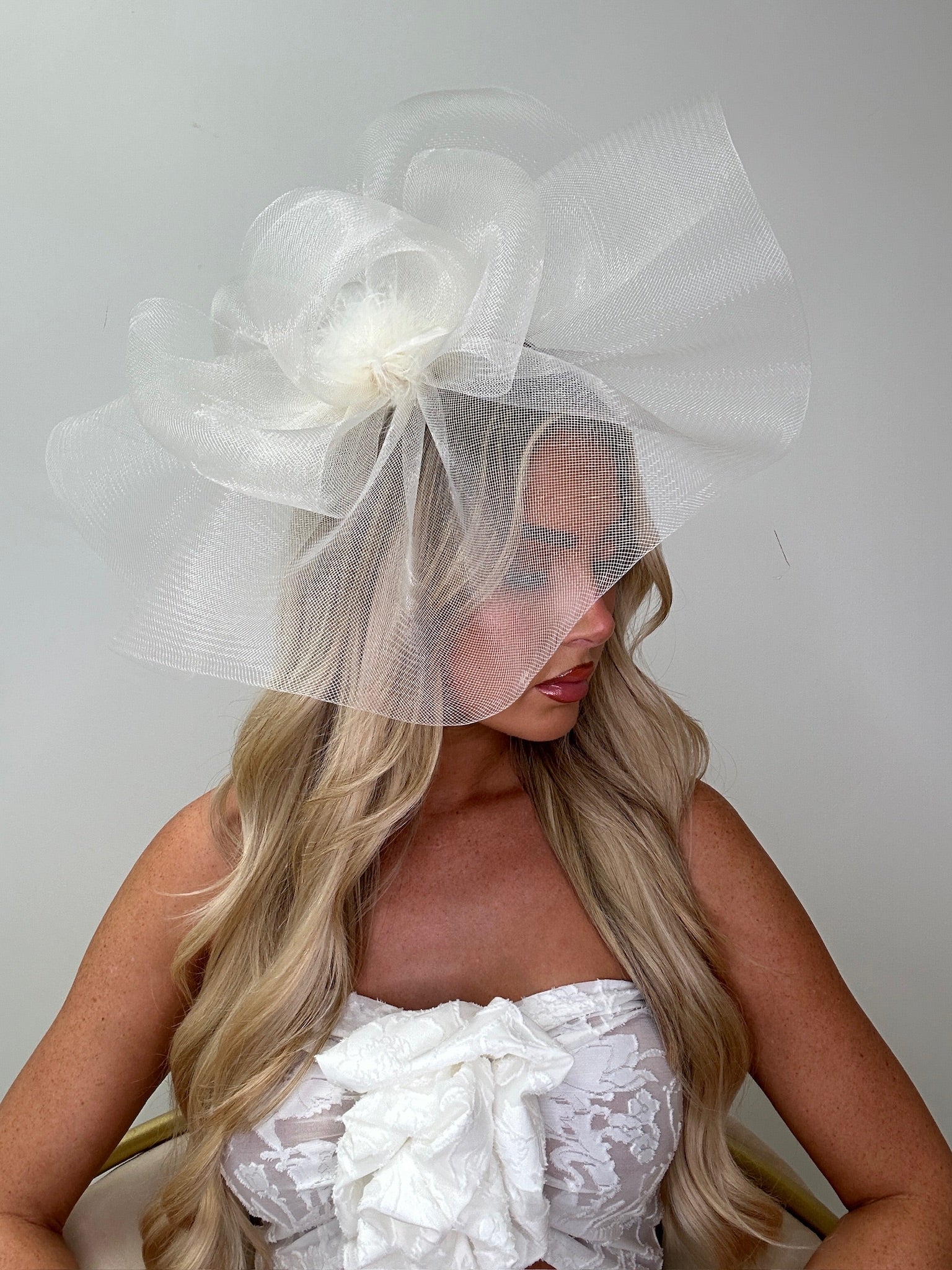 Loop Fascinator Headband Cream