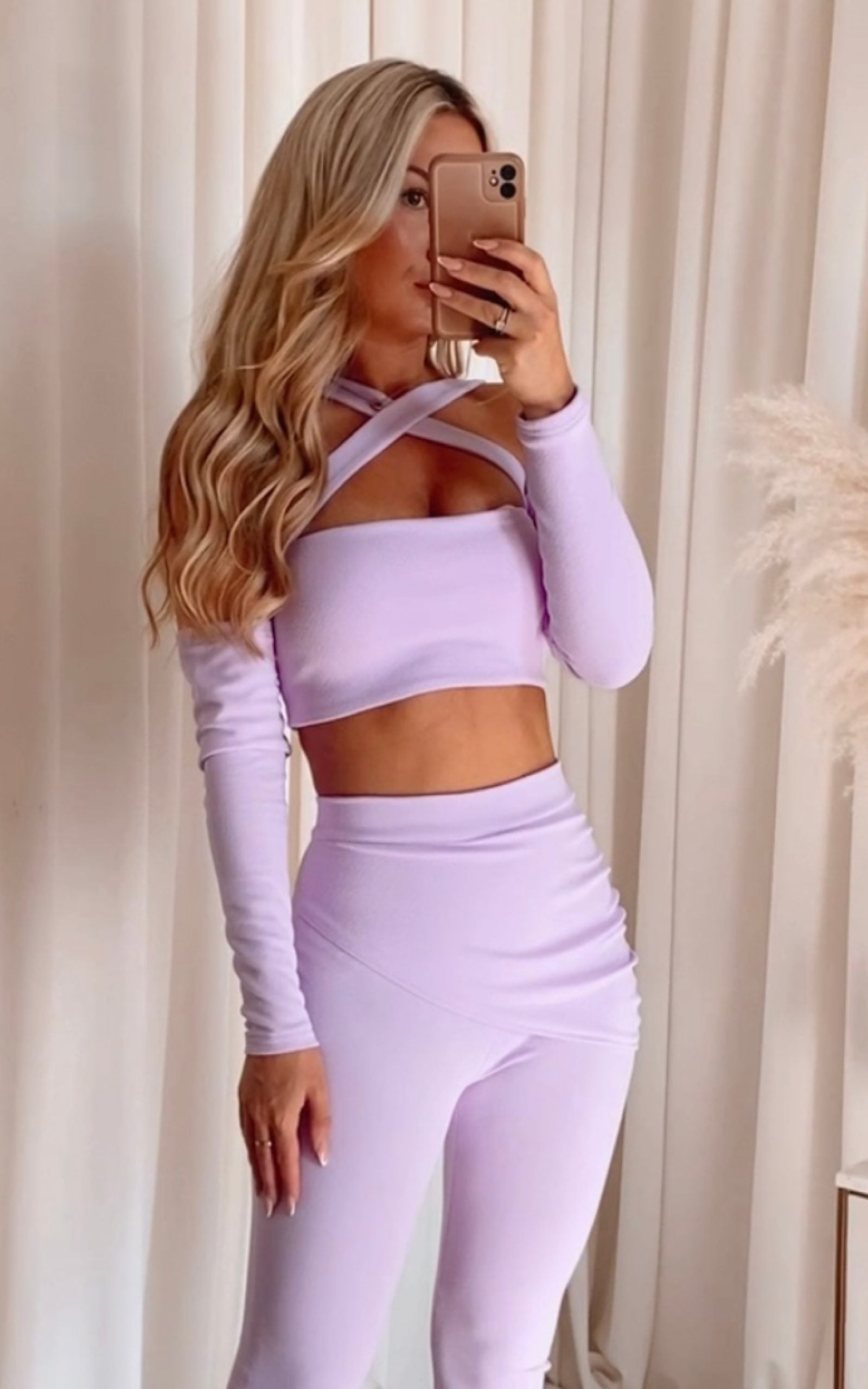 Purple two piece outfit best sale