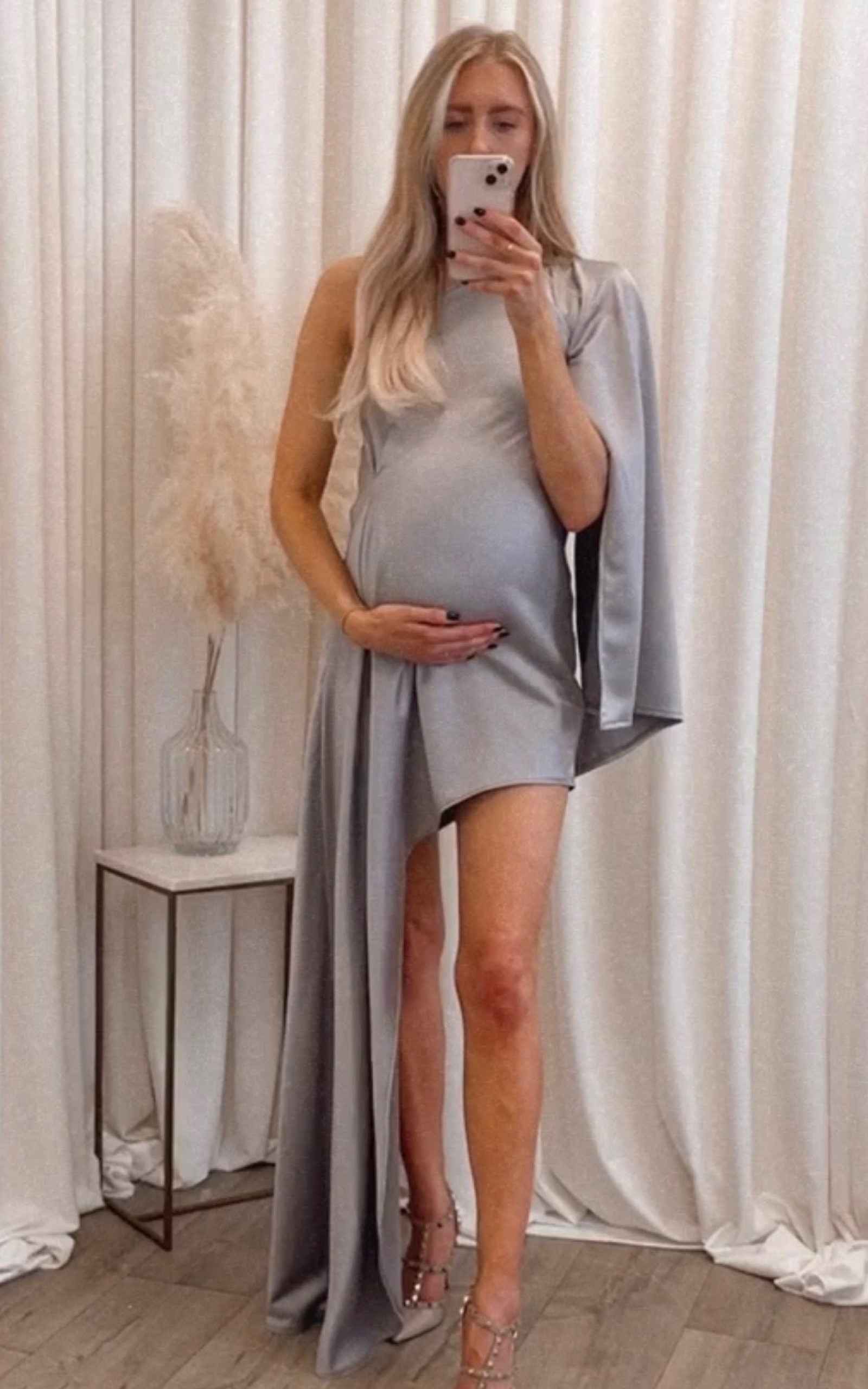 Liberty Maternity Dress Grey