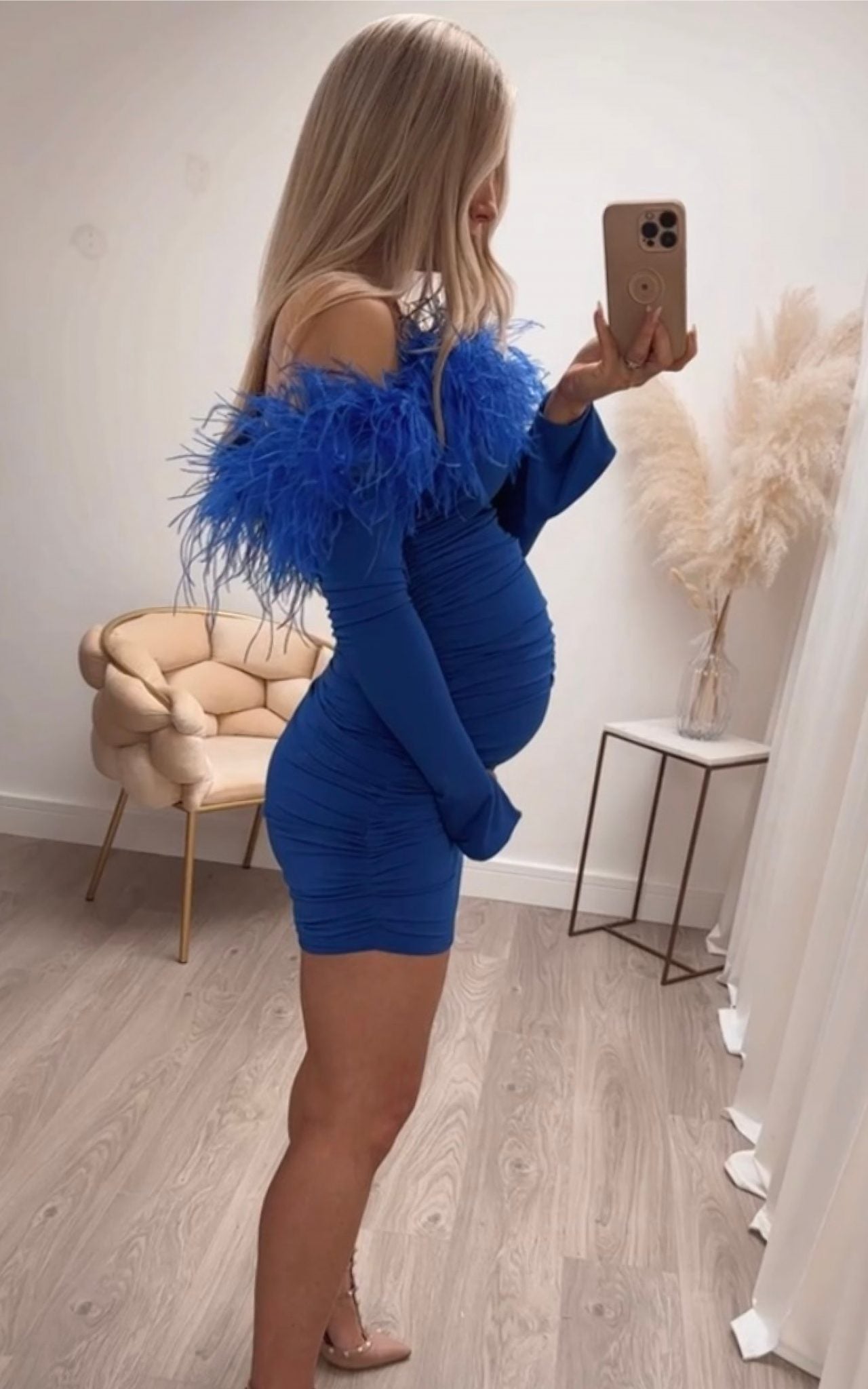 Royal blue maxi outlet maternity dress